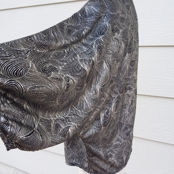 Vintage Black & Gold Jeri Marque Blouse M - Picture 6 of 12